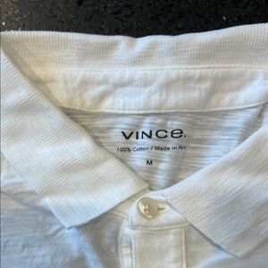 Vince Men's White Cotton polo Shirt